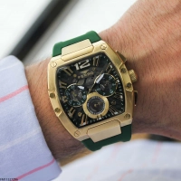 Ferro Yeşil Silikon Kordon Erkek Kol Saati FM11527DWT-ZR6 Fonksiyonları Aktif 3ATM Su Geçirmez