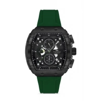 Ferro Yeşil Silikon Kordon Erkek Kol Saati FM31346D-ZF2 Tüm Fonksiyonları Aktif 3 ATM Su Geçirmez