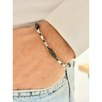 Gümüş Çelik Erkek Bileklik FRJ10100A-A 2 Yıl Garantili Hediye Paketli