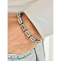 Gümüş Çelik Erkek Bileklik FRJ10148A-A 2 Yıl Garantili Hediye Paketli