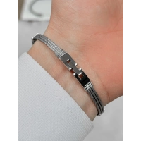 Gümüş Çelik Erkek Bileklik FRJ10185A-A 2 Yıl Garantili Hediye Paketli