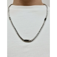 Gümüş Çelik Erkek Kolye FRJ10135A-J Kararma Yapmaz 2 Yıl Garantili Hediye Paketli