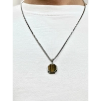 Gümüş Çelik Erkek Kolye FRJ10144A-A7 2 Yıl Garantili Hediye Paketli