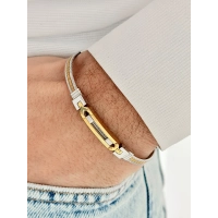 Gümüş ve Sarı Çelik Erkek Bileklik FRJ10134A-D 2 Yıl Garantili Hediye Paketli