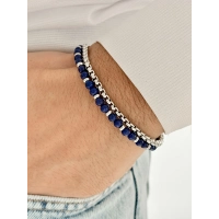 Gümüş ve Siyah Çelik Erkek Bileklik FRJ10113A-J 2 Yıl Garantili Hediye Paketli