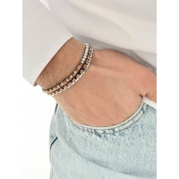 Rose ve Gümüş Çelik Erkek Bileklik FRJ10169A-E 2 Yıl Garantili Hediye Paketli