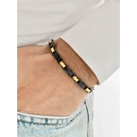 Siyah ve Sarı Çelik Erkek Bileklik FRJ10112A-B2 2 Yıl Garantili Hediye Paketli