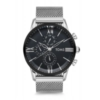 Toms Silver Mesh Strap Mens Wristwatch TM1536C-1052-J