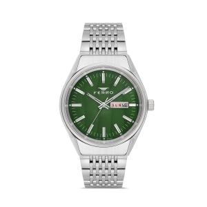 Ferro Gümüş Çelik Kordon Erkek Kol Saati FM43012A-A6
