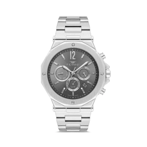 Ferro Gümüş Çelik Kordon Erkek Kol Saati FM43020A-A4 Tüm Fonksiyonlar Aktif 3 ATM Su Geçirmez