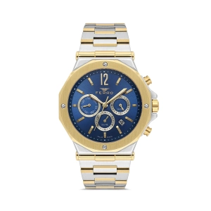 Ferro Sarı ve Gümüş Çelik Kordon Erkek Kol Saati FM43020A-D3 Tüm Fonksiyonlar Aktif 3ATM Su Geçirmez