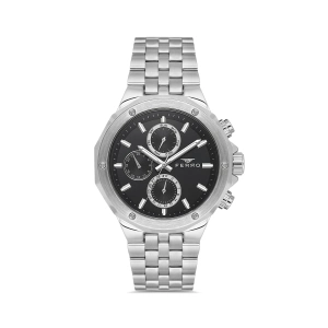 Ferro Gümüş Çelik Kordon Erkek Kordl Saata FM11544AWT-A2 Fonksiyonları Aktif 3ATM Su Geçirmez