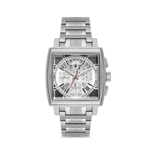 Ferro Gümüş Çelik Kordon Erkek Kordl Saata FM11553AWT-A Fonksiyonları Aktif 3 ATM Su Geçirmez