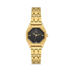 Ferro Sarı Çelik Kordon Kadın Kol Saati FL43019A-B2 3ATM Su Geçirmez 2 Yıl Garantili HediyePaketli