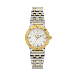 Ferro Sarı ve Gümüş Çelik Kordon Kadın Kol Saati FL43010A-D 3ATM Su Geçirmez 2 Yıl Garantili