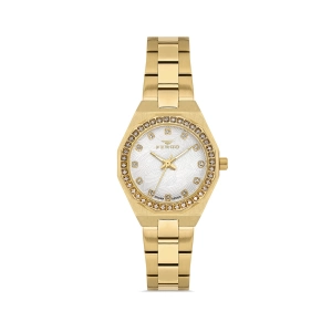 Ferro Sarı Çelik Kordon Kadın Kol Saati FL43014A-B 3ATM Su Geçirmez 2 Yıl Garantili HediyePaketli