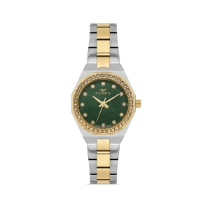 Ferro Sarı ve Gümüş Çelik Kordon Kadın Kol Saati FL43014A-D6 3ATM Su Geçirmez 2 Yıl Garantili