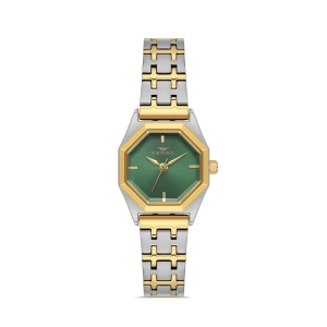 Ferro Sarı ve Gümüş Çelik Kordon Kadın Kol Saati FL43019A-D6 3ATM Su Geçirmez 2 Yıl Garantili