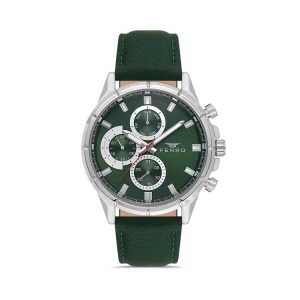 Ferro Yeşil Deri Kordon Erkek Kol Saati FM11461B-A10 Fonksiyonları Aktif 3ATM Su Geçirmez