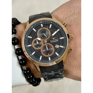 Ferro Black Steel Strap Mens Wristwatch FM31277A-R