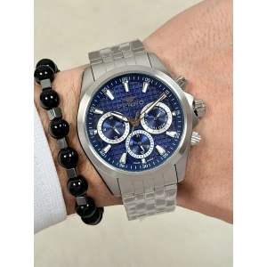 Ferro Gümüş Çelik Kordon Erkek Kol Saati FM40158A-A3 Tüm Fonksiyonlar Aktif 3 ATM Su Geçirmez