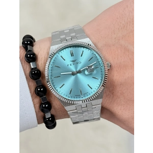 Ferro Gümüş Çelik Kordon Erkek Kol Saati F11569A-A15 3ATM Su Geçirmez 2 YılGarantili HediyePaketli