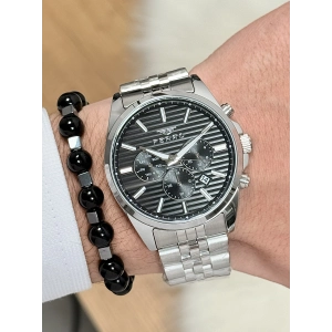 Ferro Gümüş Çelik Kordon Erkek Kol Saati FM11780A-A2 Tüm Fonksiyonları Aktif 3 ATM Su Geçirmez