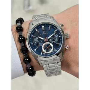 Ferro Gümüş Çelik Kordon Erkek Kol Saati FM40152A-A3 Tüm Fonksiyonlar Aktif 3 ATM Su Geçirmez