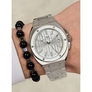 Ferro Gümüş Çelik Kordon Erkek Kol Saati FM40160A-A Tüm Fonksiyonlar Aktif 3 ATM Su Geçirmez