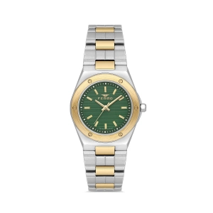 Ferro Sarı ve Gümüş Çelik Kordon Kadın Kol Saati FL21643A-D6 3ATM Su Geçirmez 2 Yıl Garantili