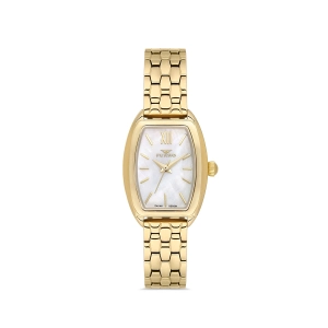 Ferro Sarı Çelik Kordon Kadın Kol Saati FL21769A-B 3ATM Su Geçirmez 2 Yıl Garantili HediyePaketli