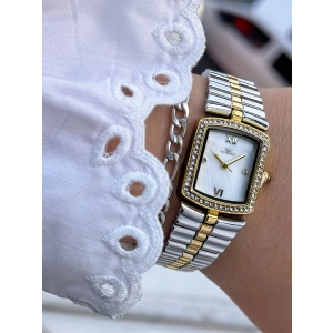 Ferro Sarı ve Gümüş Çelik Kordon Kadın Kol Saati FL88744A-D 3 ATM Su Geçirmez 2 Yıl Garantili Hediye Paketli