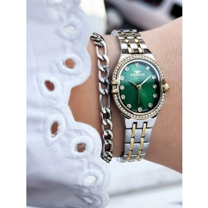 Ferro Sarı ve Gümüş Çelik Kordon Kadın Kol Saati FL21645A-D6 3ATM Su Geçirmez 2 Yıl Garantili