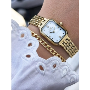 Ferro Sarı Çelik Kordon Kadın Kol Saati FL21752A-B 3ATM Su Geçirmez 2 Yıl Garantili HediyePaketli