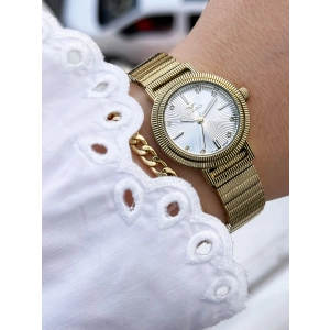 Ferro Sarı Çelik Kordon Kadın Kol Saati FL40149A-B 3ATM Su Geçirmez 2 Yıl Garantili HediyePaketli