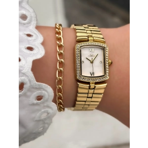 Ferro Sarı Çelik Kordon Kadın Kol Saati FL88744A-B 3 ATM Su Geçirmez 2 Yıl Garantili Hediye Paketli