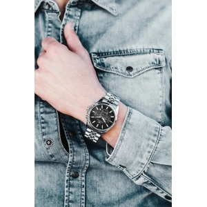 Ferro Gümüş Çelik Kordon Erkek Kol Saati FM11780A-A2 Tüm Fonksiyonları Aktif 3 ATM Su Geçirmez