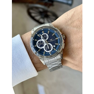 Ferro Gümüş Çelik Kordon Erkek Kol Saati FM43023AWT-A3 Tüm Fonksiyonlar Aktif 3ATM Su Geçirmez