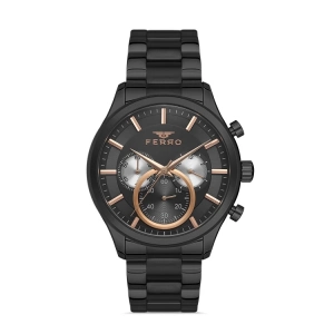 Ferro Gri Çelik Kordon Erkek Kol Saati FM11309A-V Fonksiyonları Aktif 3ATM Su Geçirmez