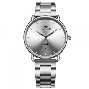 Ferro Gümüş Çelik Kordon Erkek Kol Saati F11007A-1071-A