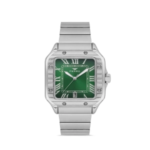 Ferro Gümüş Çelik Kordon Erkek Kol Saati F11448A-A6 3 ATM SuGeçirmez 2 Yıl Garantili HediyePaketli