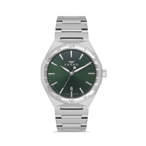 Ferro Gümüş Çelik Kordon Erkek Kol Saati F11471A-A6 3 ATM Su Geçirmez 2 Yıl Garantili Hediye Paketli