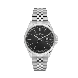 Ferro Gümüş Çelik Kordon Erkek Kol Saati F11541AWT-A2 3ATM Su Geçirmez 2 Yıl Garantili HediyePaketli