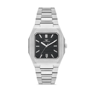 Ferro Gümüş Çelik Kordon Erkek Kol Saati F11653AWT-A2 3ATM Su Geçirmez 2 Yıl Garantili HediyePaketli