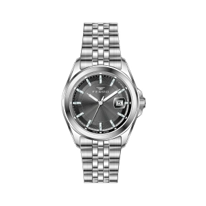 Ferro Gümüş Çelik Kordon Erkek Kol Saati F11787A-D2 3ATM Su Geçirmez 2 Yıl Garantili HediyePaketli