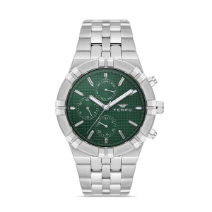 Ferro Gümüş Çelik Kordon Erkek Kol Saati FM11378AWT-A6 Fonksiyonları Aktif 3ATM Su Geçirmez