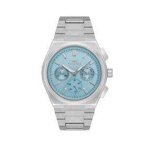 Ferro Gümüş Çelik Kordon Erkek Kol Saati FM11452A-A15 Fonksiyonları Aktif 3ATM Su Geçirmez