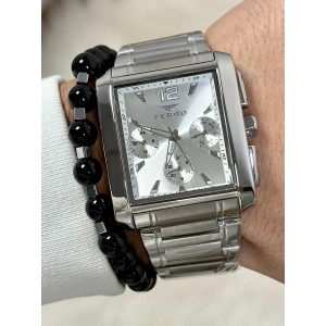 Ferro Gümüş Çelik Kordon Erkek Kol Saati FM11465AWT-A Fonksiyonları Aktif 3ATM Su Geçirmez