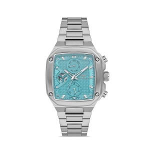 Ferro Gümüş Çelik Kordon Erkek Kol Saati FM11485A-A15 Fonksiyonları Aktif 3ATM Su Geçirmez