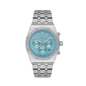 Ferro Gümüş Çelik Kordon Erkek Kol Saati FM11508A-A15 Fonksiyonları Aktif 3ATM Su Geçirmez